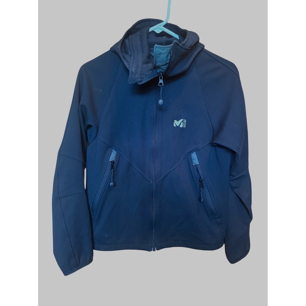 Women's Millet Black Softshell Ski Jacket with Hood Small Outdoors Athletic